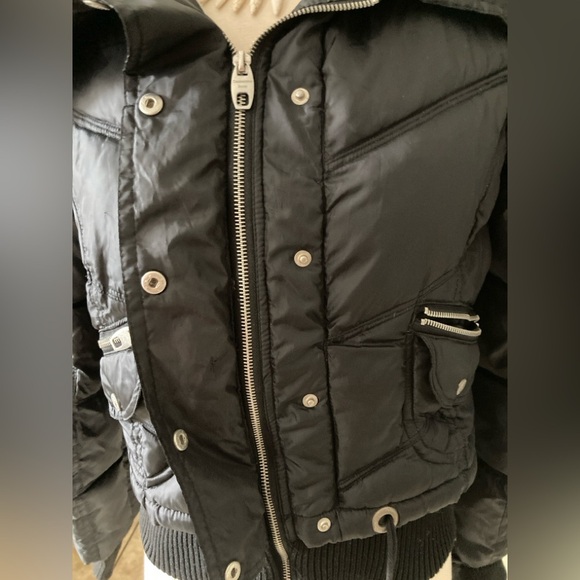 Cappuccino gold puff coat with removable faux fur collar size M - Picture 7 of 10